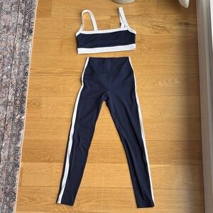 Navy and White Activewear Splits59 Set